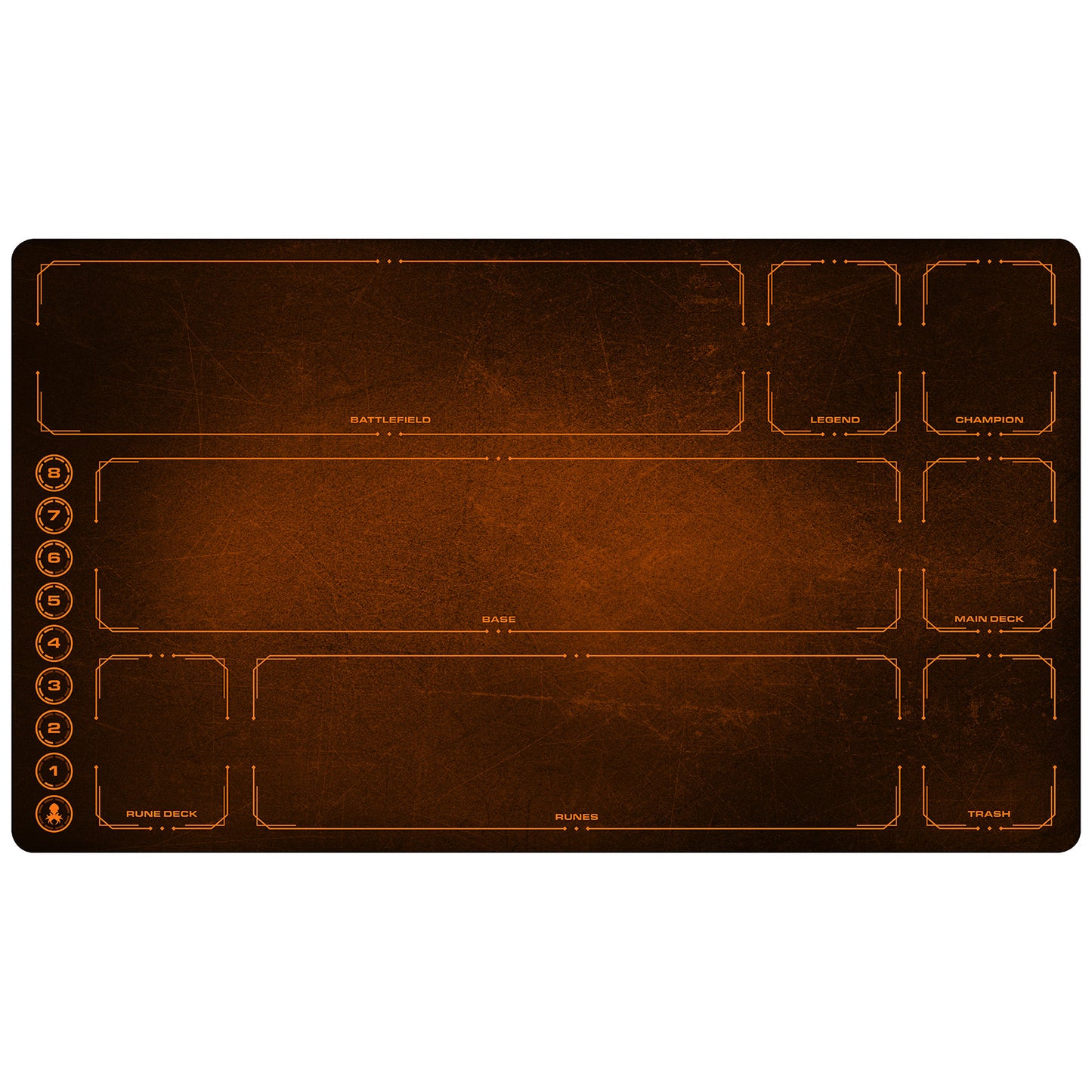 Riftbound Playmat with Zones - Body Orange Grunge