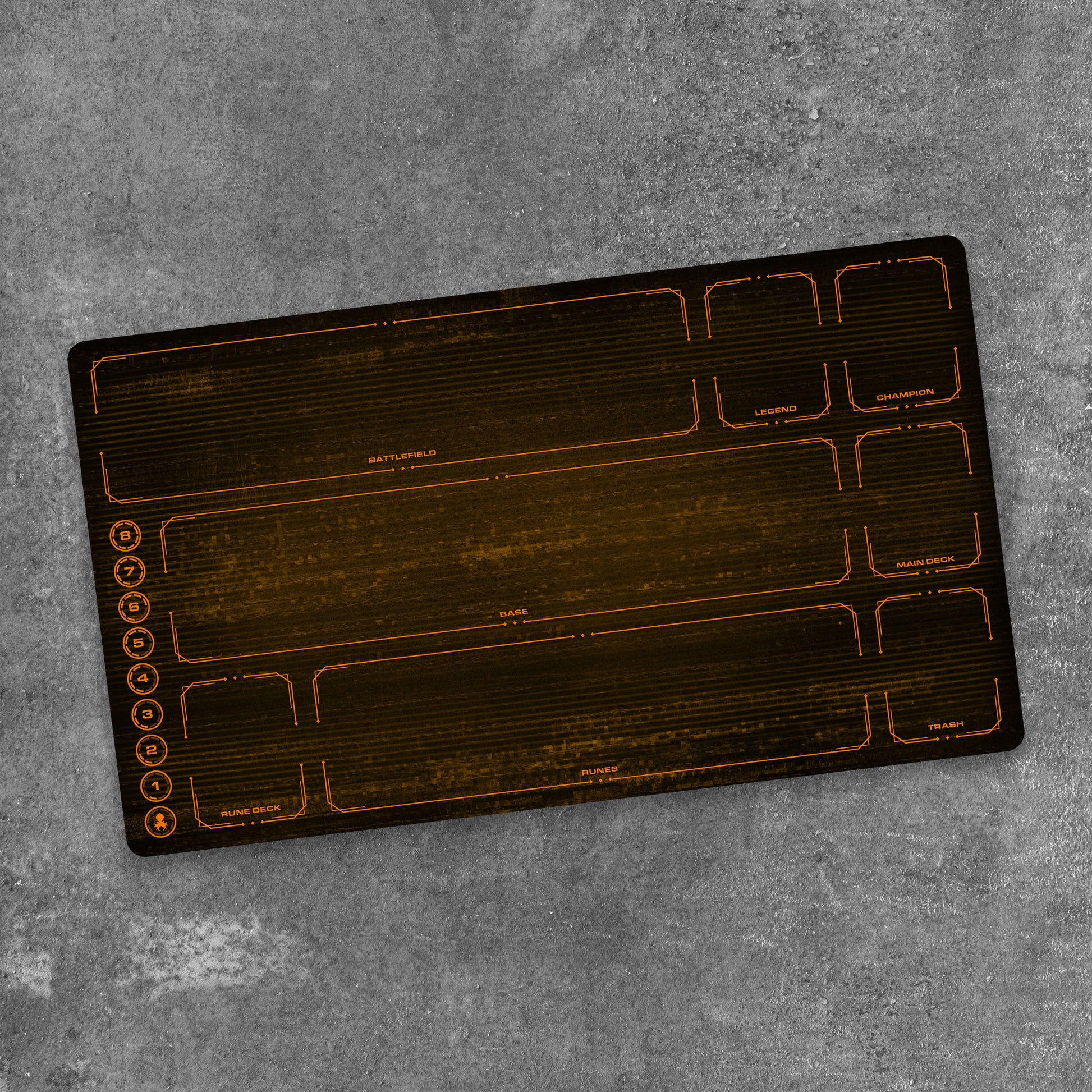 Riftbound Playmat with Zones - Amber Monochrome Glitch