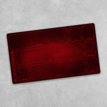 Riftbound Playmat with Zones - Fury Red Grunge