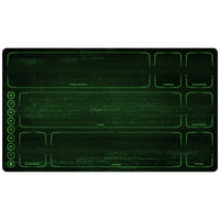 Riftbound Playmat with Zones - Green Monochrome Glitch