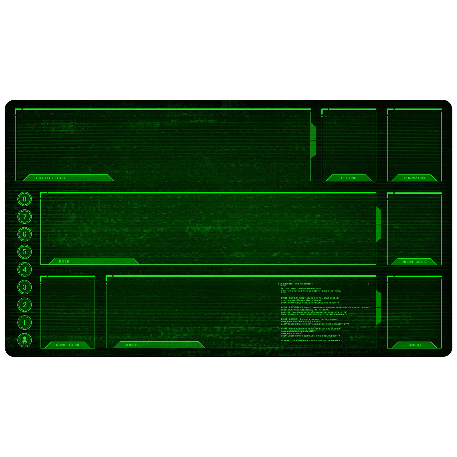 Riftbound Playmat with Zones - Green System Control