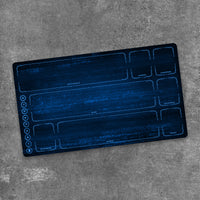 Riftbound Playmat with Zones - Blue Monochrome Glitch