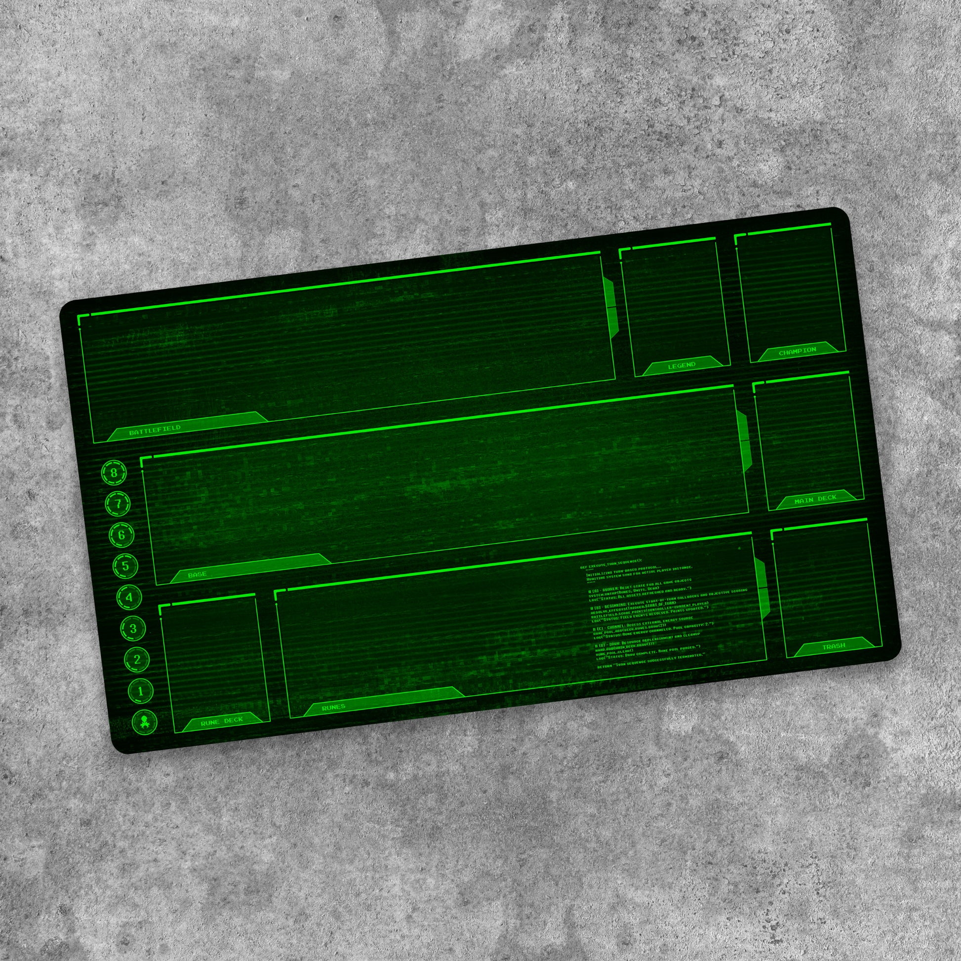 Riftbound Playmat with Zones TCG Green System Control