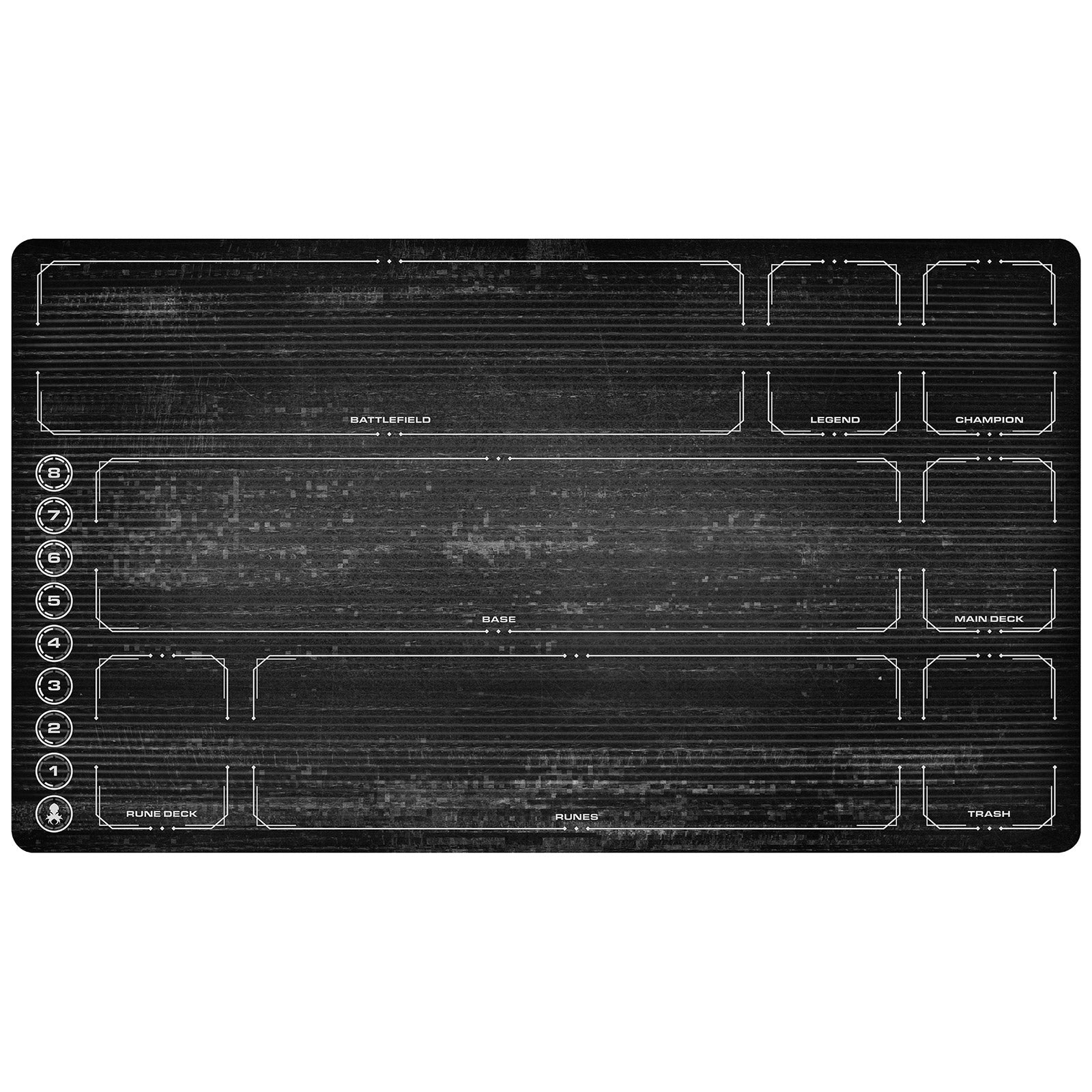 Riftbound Playmat with Zones - White Monochrome Glitch
