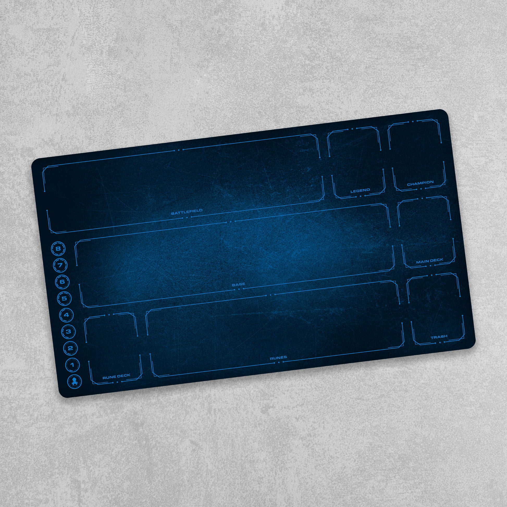 Riftbound Playmat with Zones - Mind Blue Grunge