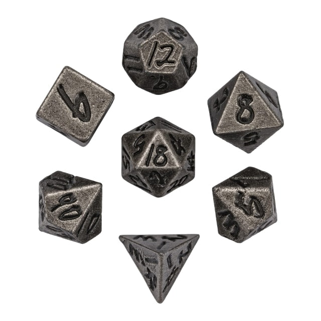 The Runebound Mini Metal Dice Set - Silver