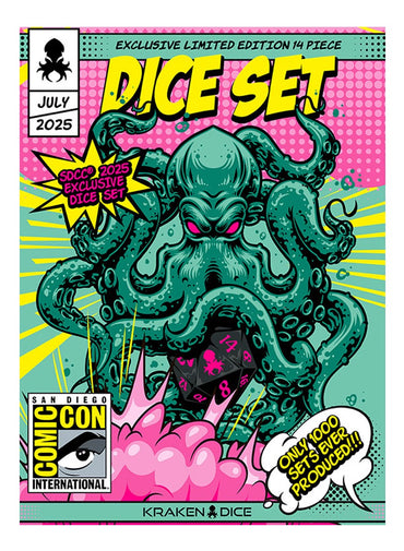 2025 San Diego Comic Con International 14 Piece Dice Set