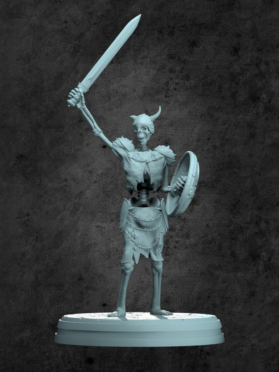 Skeleton Swordsman Miniature for Tabletop RPGs