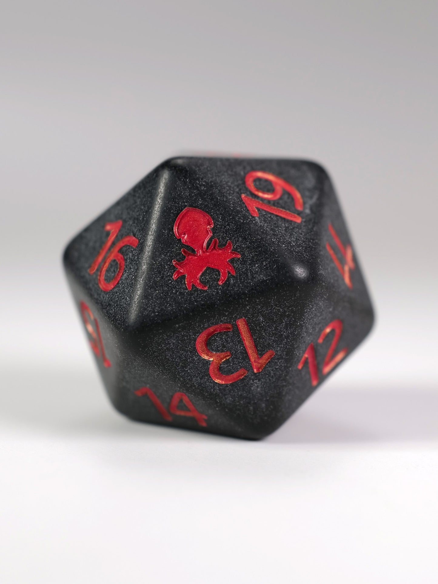 Slate: Red Matte Spindown D20