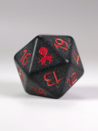 Slate: Red Matte Spindown D20