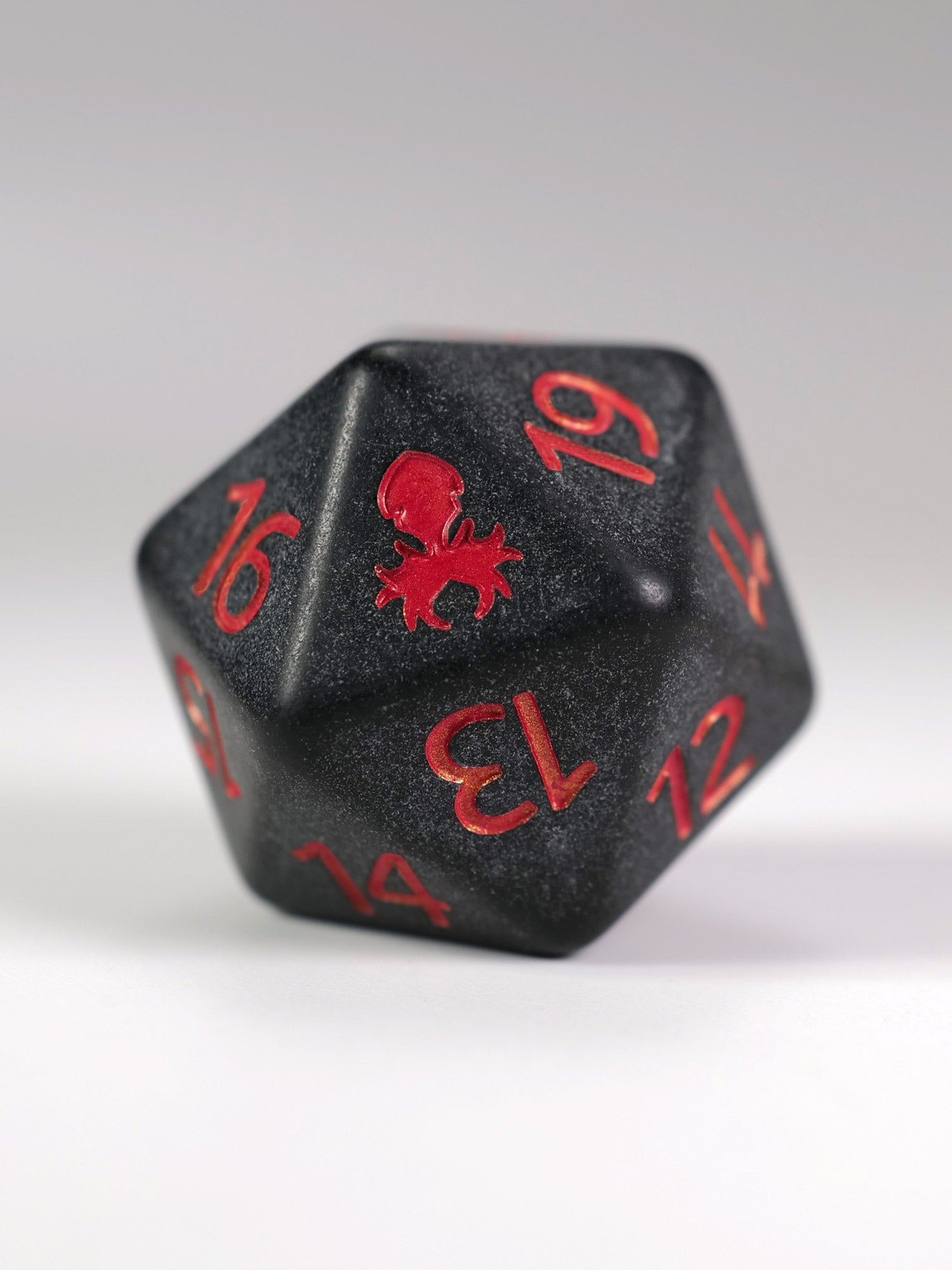 Slate: Red Matte Spindown D20