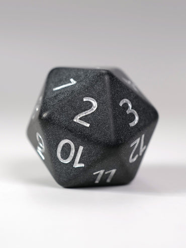 Slate: Silver Matte Spindown D20