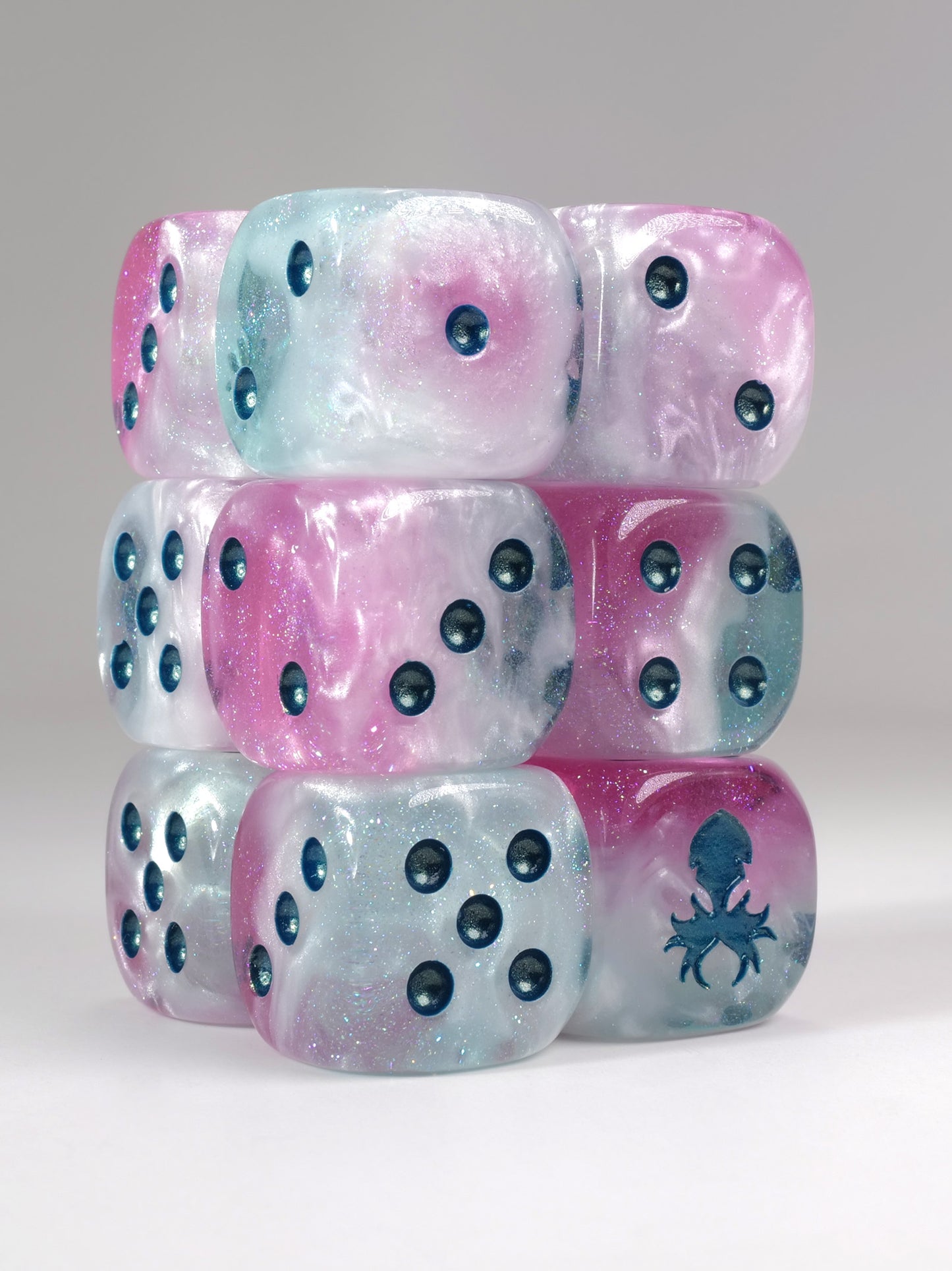 Snow Fairy D6 Pips 12pc Dice Set - 16mm