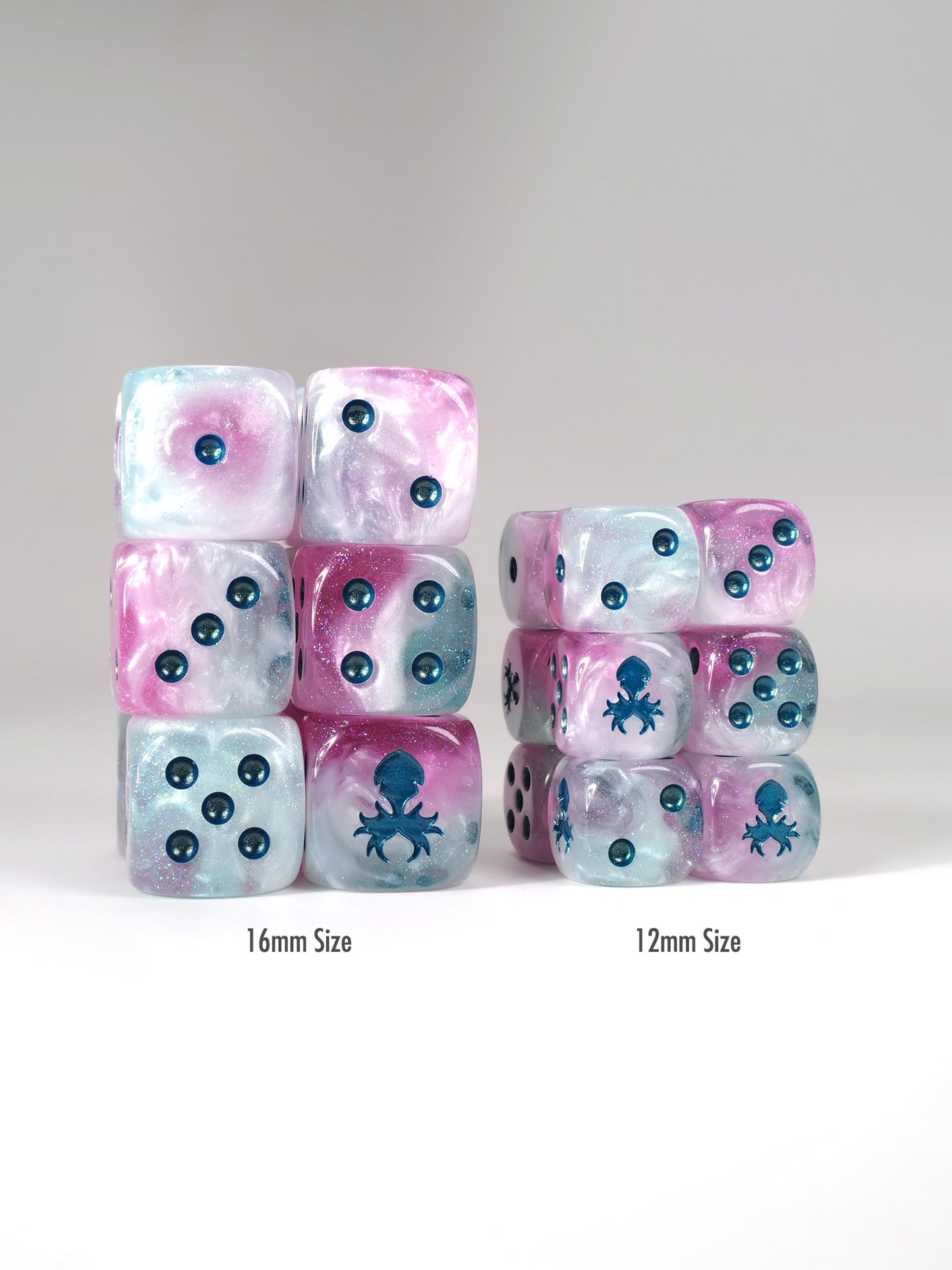 Snow Fairy D6 Pips 12pc Dice Set - 16mm