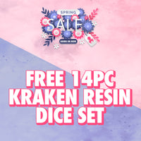 Freebie - Mystery 14pc Resin Kraken Dice Set