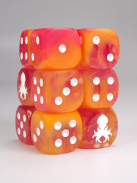 Tropical Mermaid D6 with Pips Dice Set