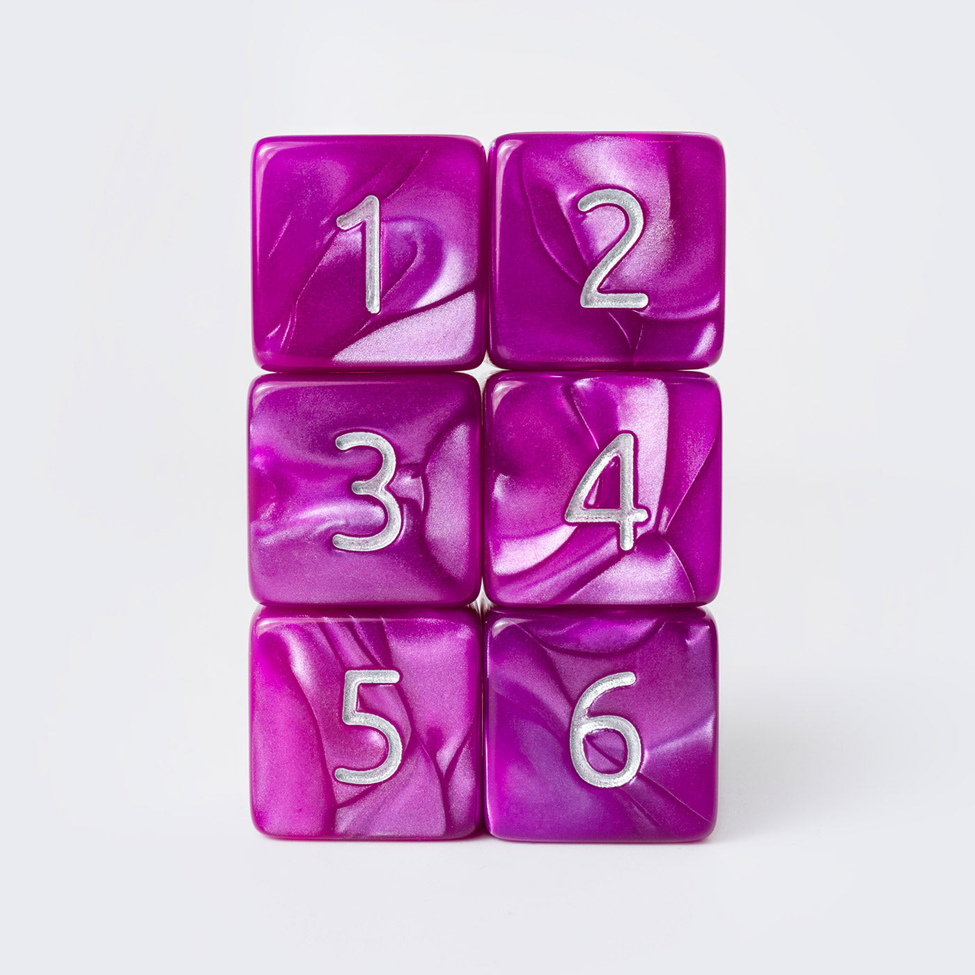 Kraken Signature's Tyrian with Silver Ink Polyhedral RPG D6 Dice Set