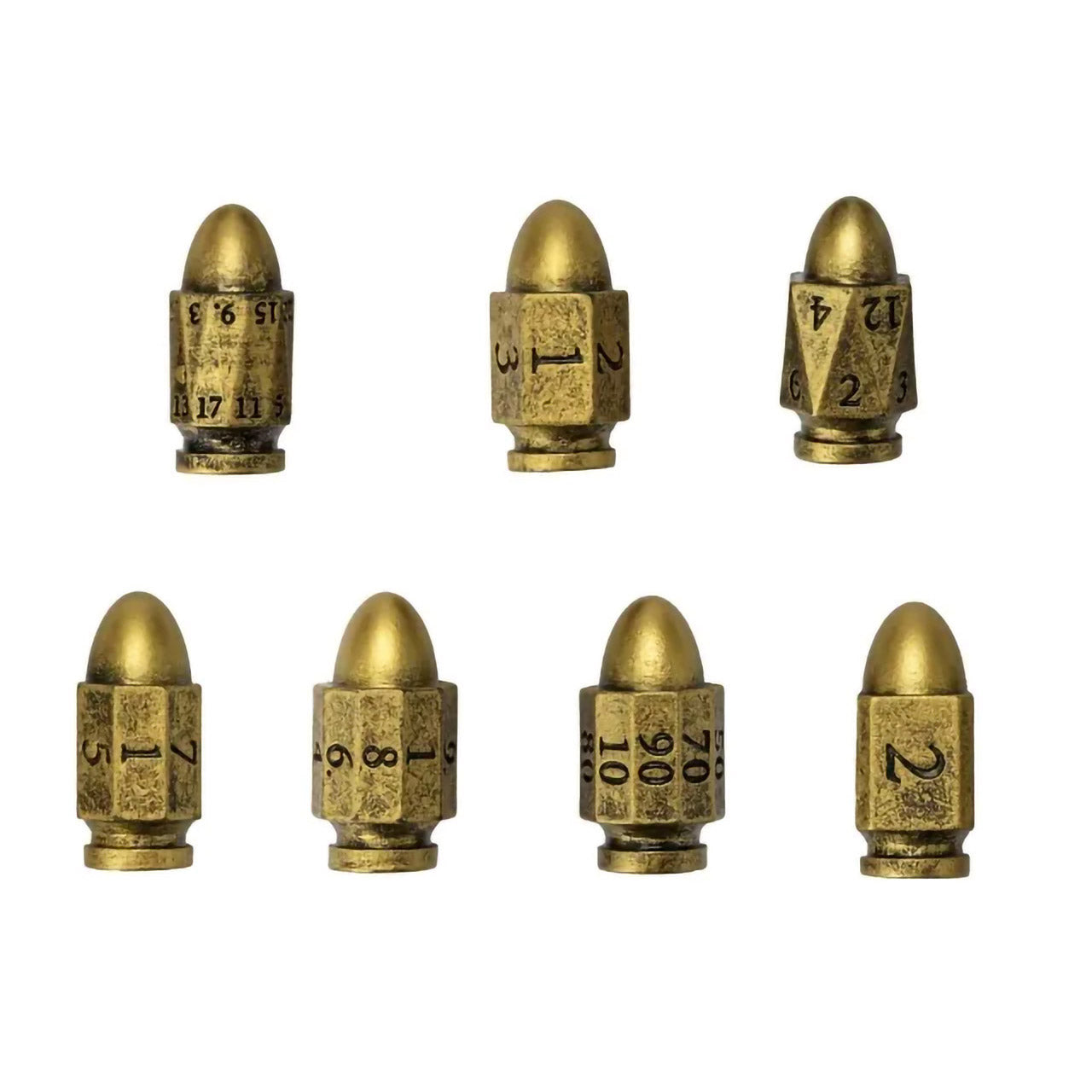 Load Your Holster with Style: Introducing the Bronze Bullet Dice Set