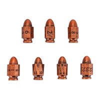 Old West Bullet Dice Set - Copper 7pc