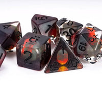 The Last Dragon Egg Dice Set- 7pc Inked In Black