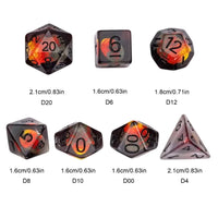The Last Dragon Egg Dice Set- 7pc Inked In Black