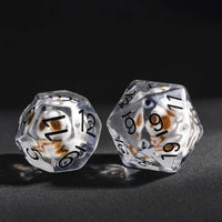 Skull Dice Inclusions Dice Set With Black Ink - 7pc
