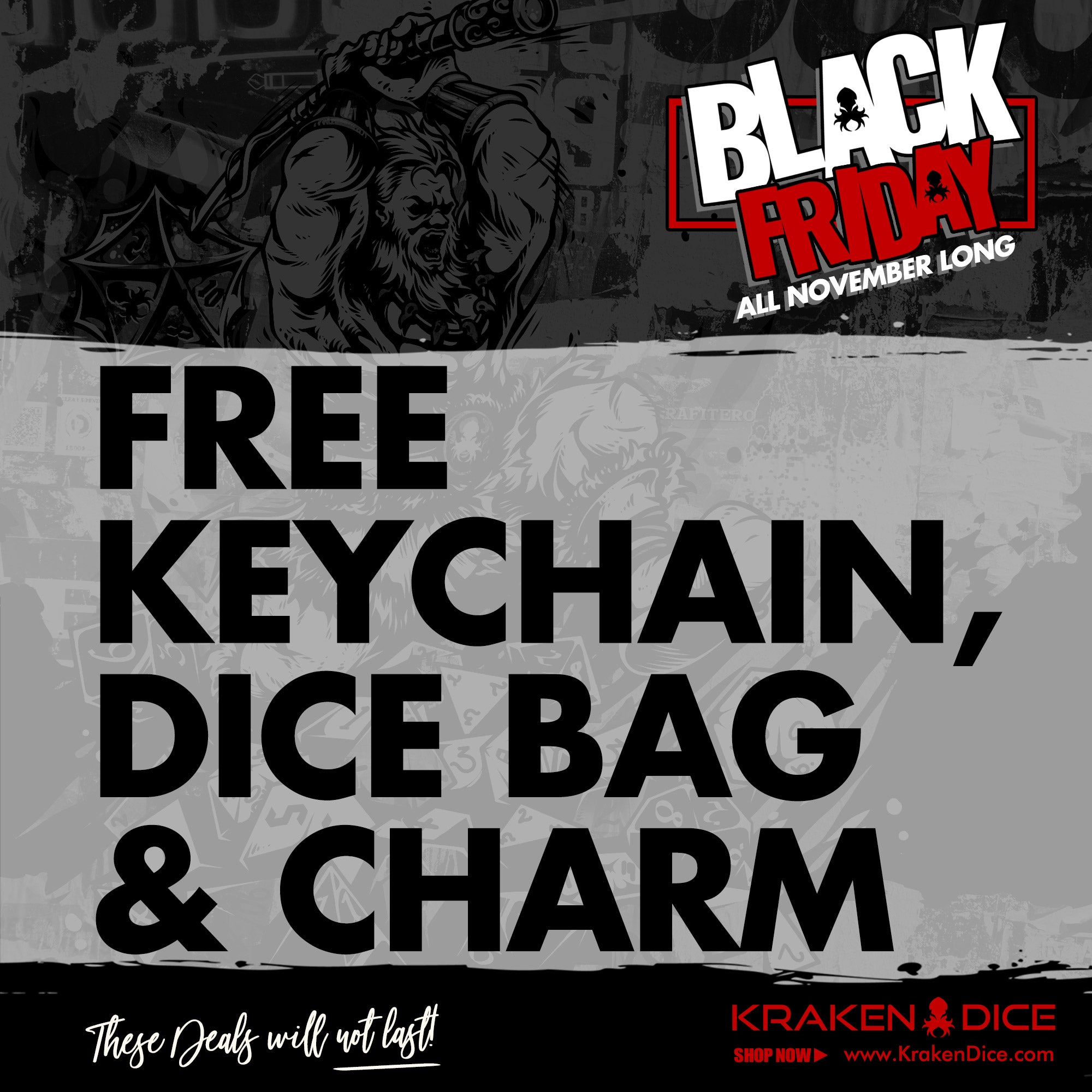 Free Keychain Dice Bag and Charm