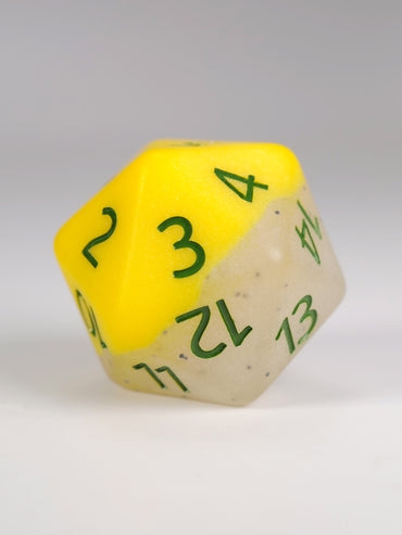 Yellow Dragon Fruit Glow in the Dark Spindown D20