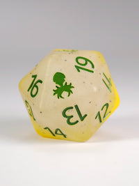 Yellow Dragon Fruit Glow in the Dark Spindown D20