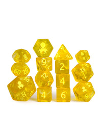 Butter 14pc Dice Set Inked in Yellow