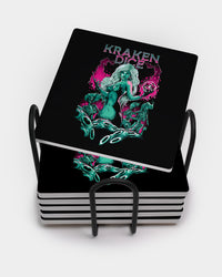 Kraken's Queen  Square Coaster