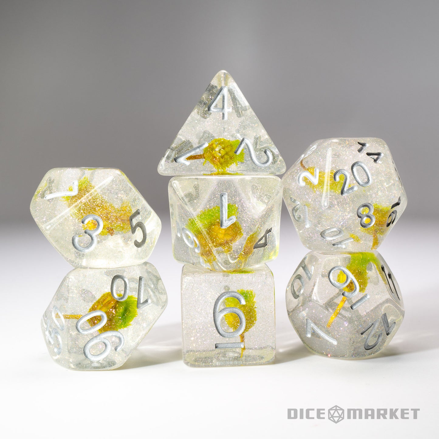 Pharaoh - Egyptian Marble Gemstone Dice Set | 7 Polyhedral Dice | Dungeons  and Dragons | DND
