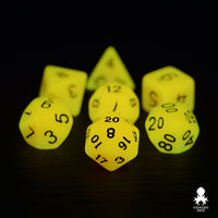 Orange Glow in the Dark Dice Set