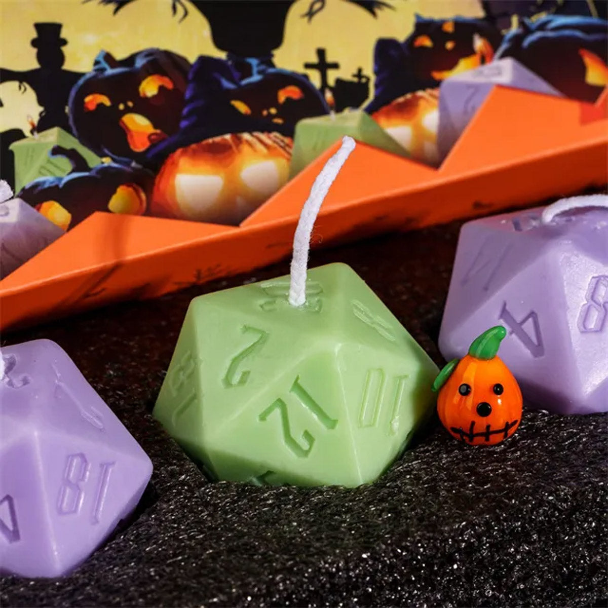 Halloween  D20 Dice Candle Set | 33mm Candle Dice