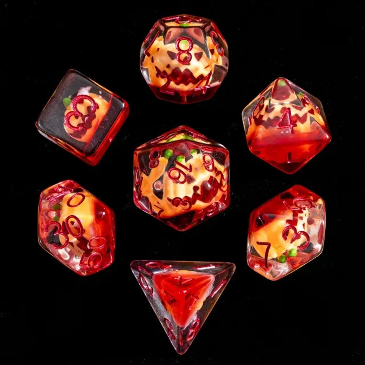 Jack O' Lantern  7pc Dice Set