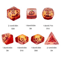 Jack O' Lantern  7pc Dice Set