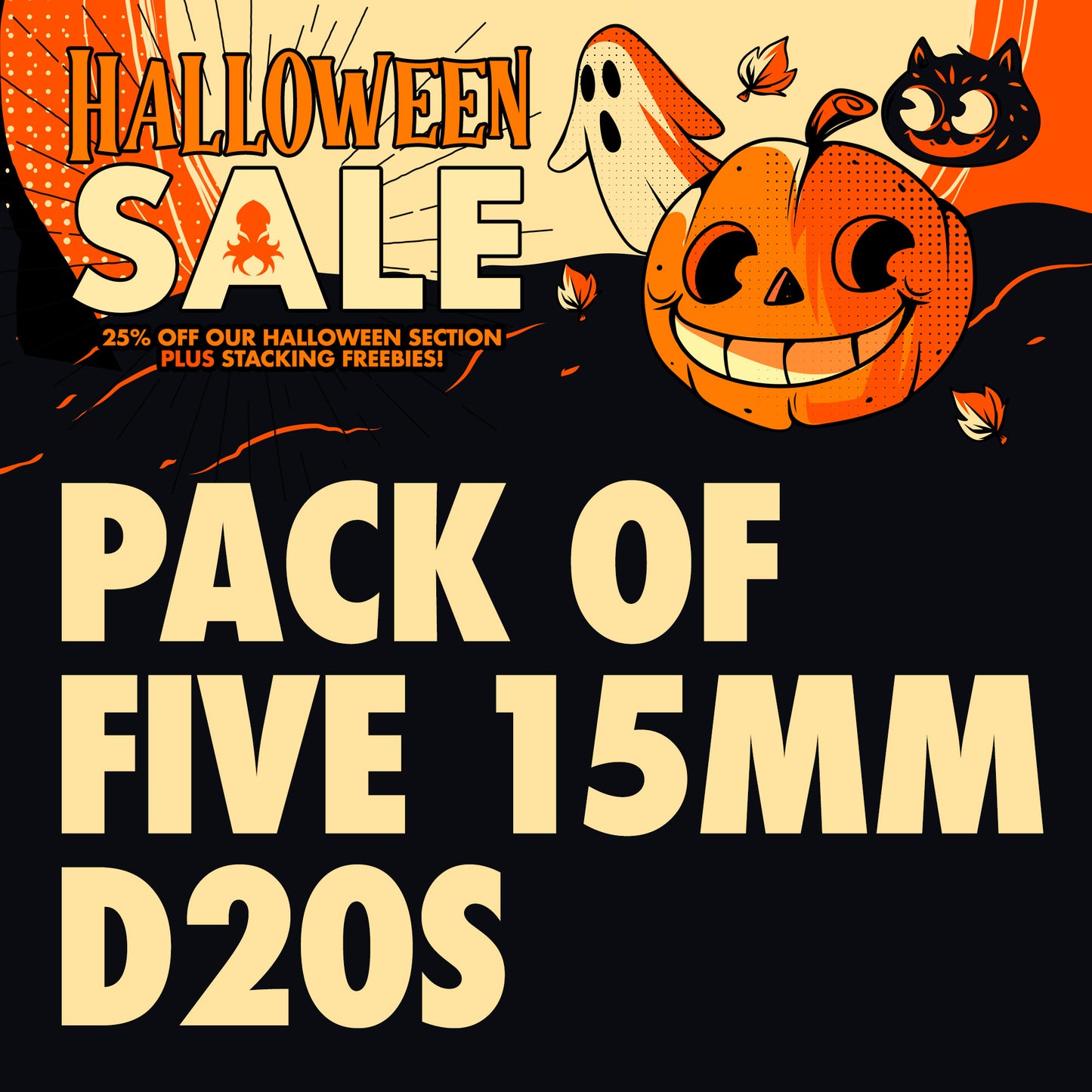 Freebie - Pack of five 15mm D20s