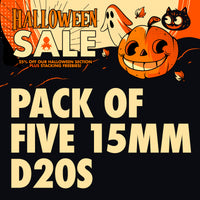 Freebie - Pack of five 15mm D20s