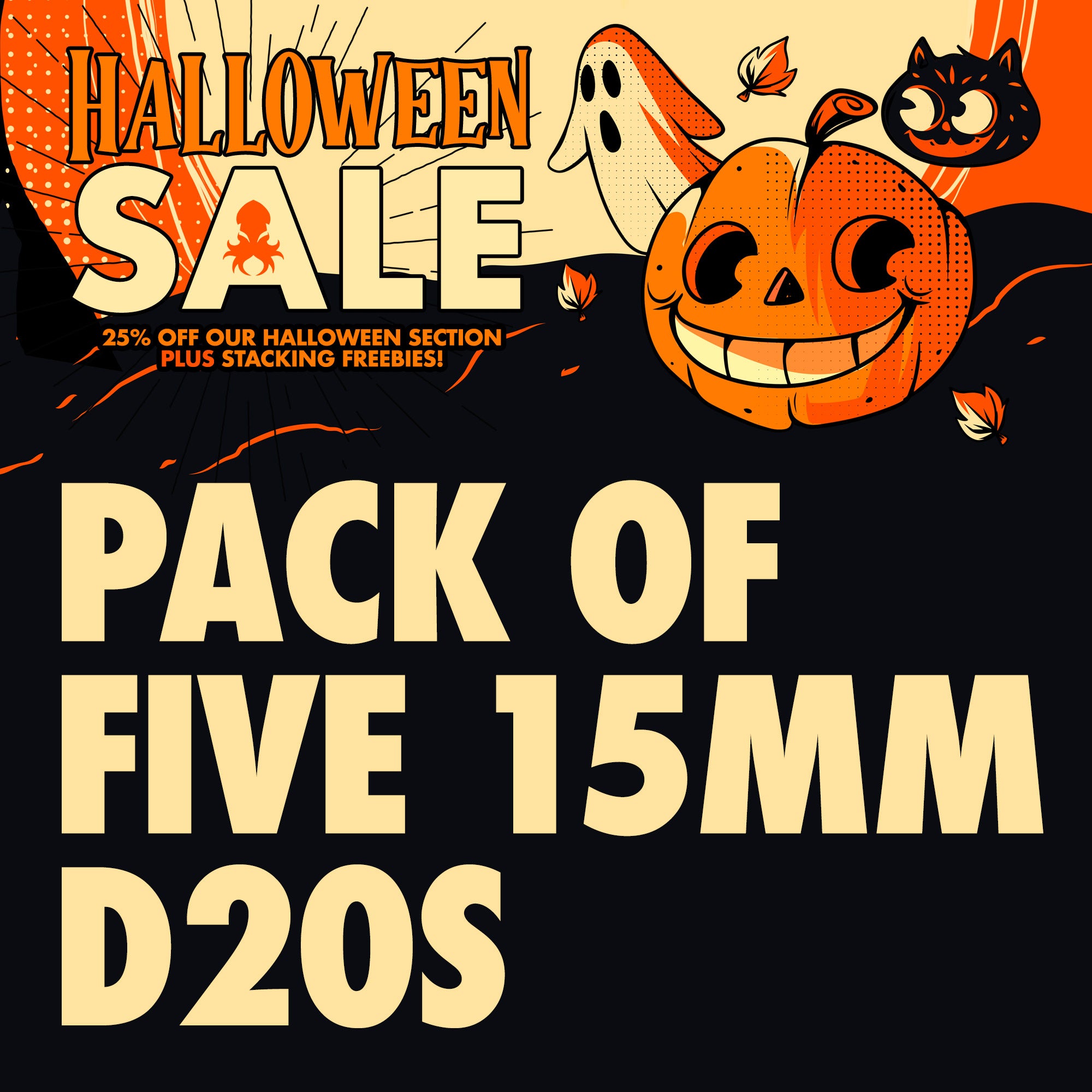 Freebie - Pack of five 15mm D20s