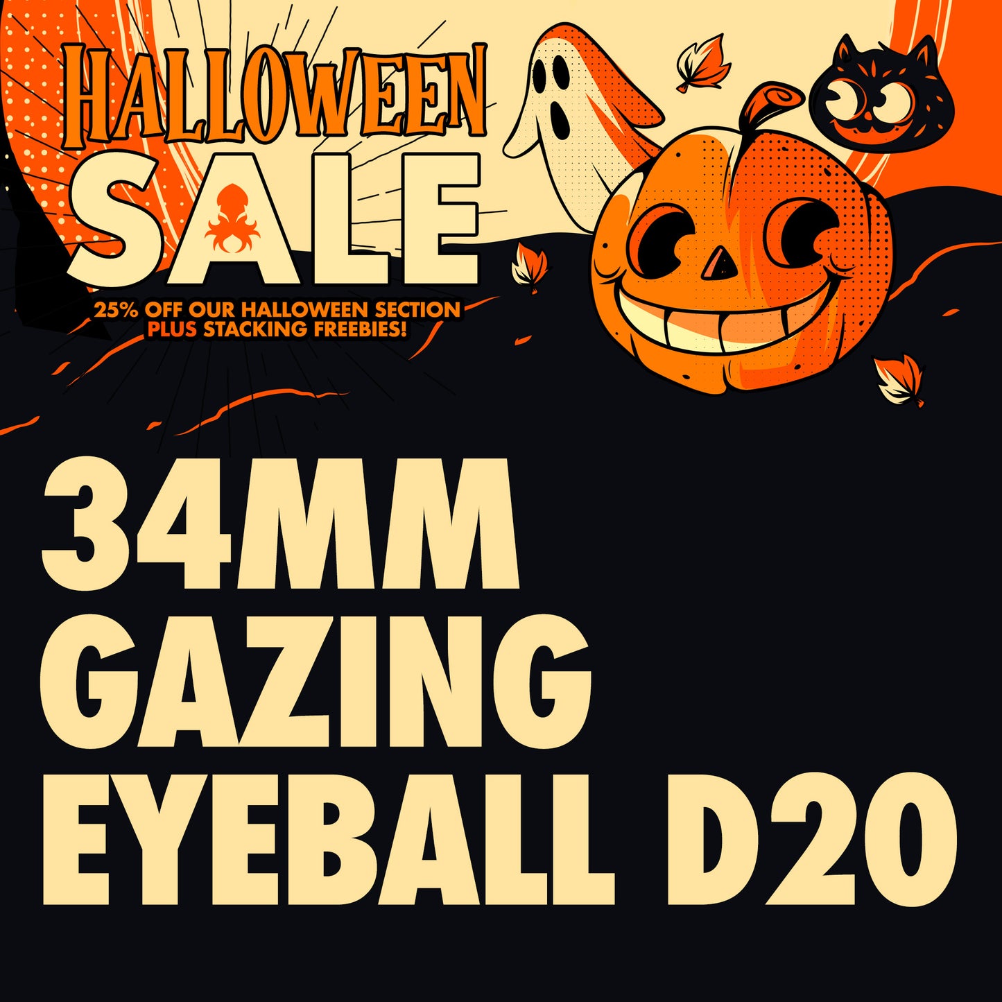 Freebie - 34MM Gazing Eyeball D20 RAW