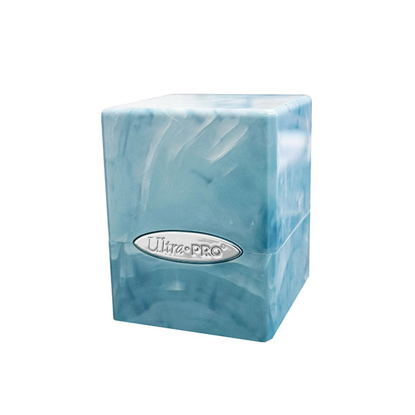 Deckbox: Satin Cube 100+ Marble- Blue/White