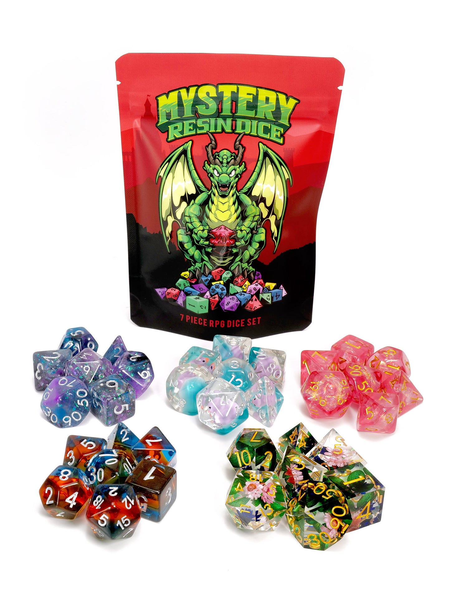 Dice Market Mystery Resin 7pc Dice Set