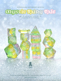 🎁 Mystic Fairy Tale 14pc Dice Set Inked in Silver (100% off)