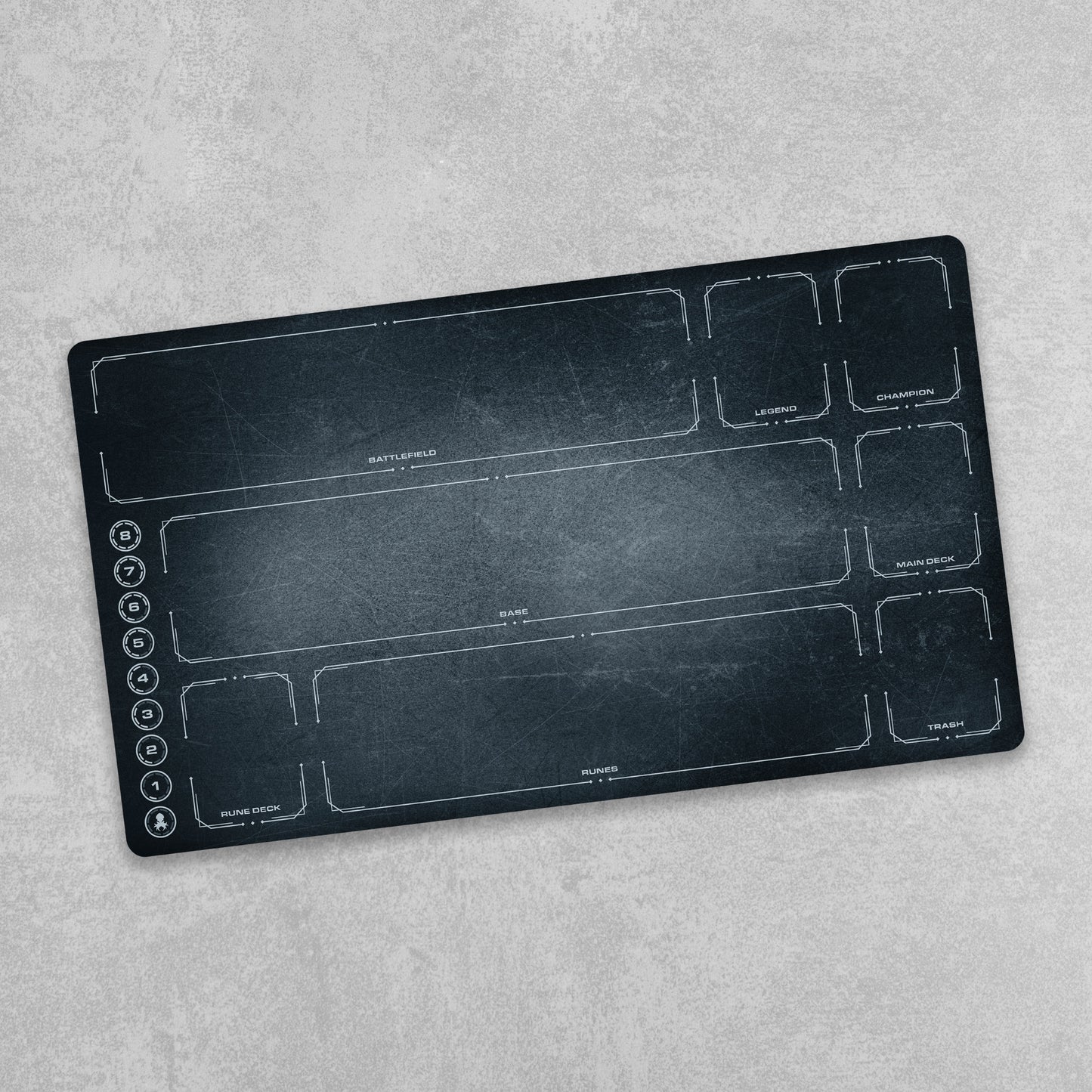 Riftbound Playmat with Zones - Grunge Grey