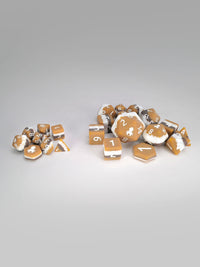 Mini S'Mores 8pc Dice Set Inked in White