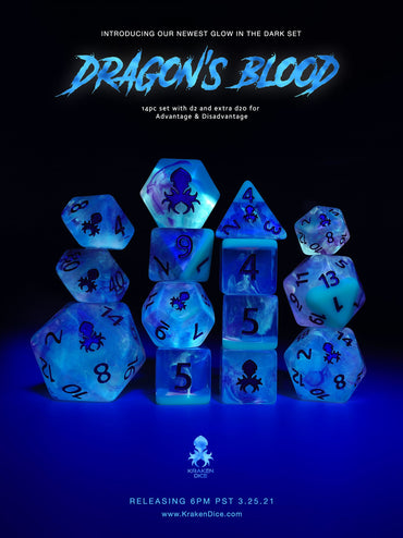 Dragon's Blood: Lava Lamp 14pc Limited Edition Dice Set