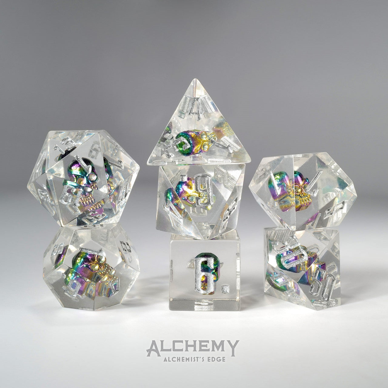 7pc Alchemist's Rainbow Skulls Portal by Alchemy Dice