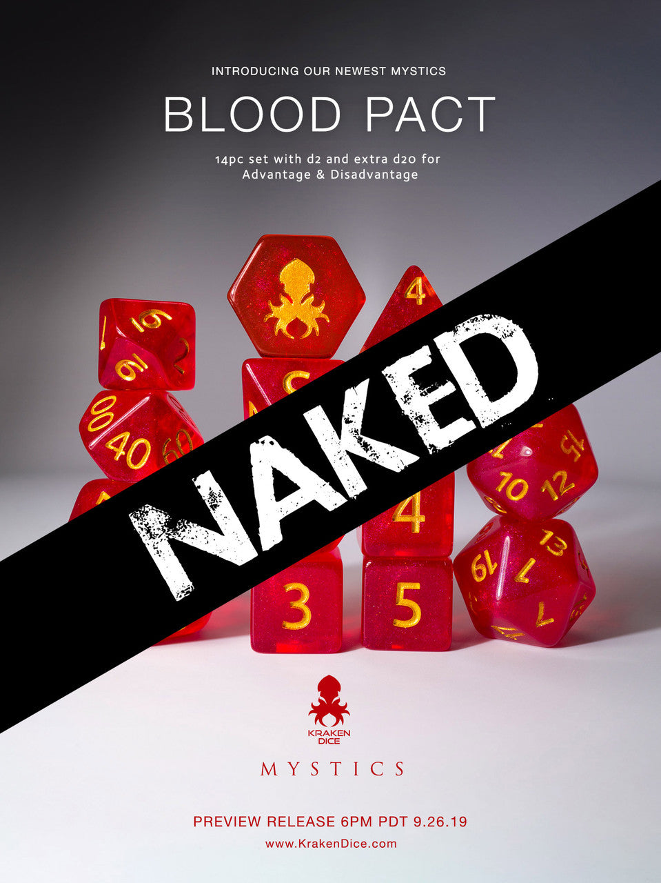 Naked Blood Pact 14pc Dice Set w/o Ink