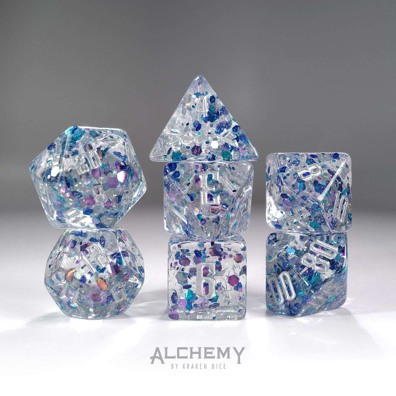 7pc Blue Fragments by Alchemy Dice