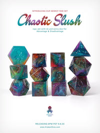 Kraken's RAW Chaotic Slush Rock Candy 12pc Polyhedral Dice Set